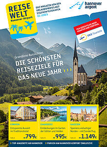 Die erste Seite des Reisemagazins